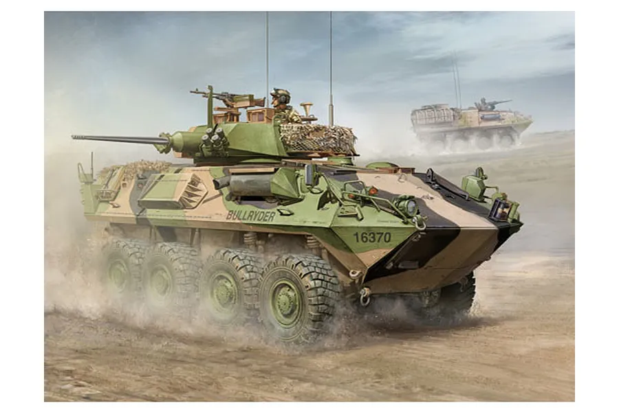 Trumpeter 1/35 Australian Light Armoured Vehicle (ASLAV-25) Scaled Plastic Model Kit w/ Australian Decals image 33008