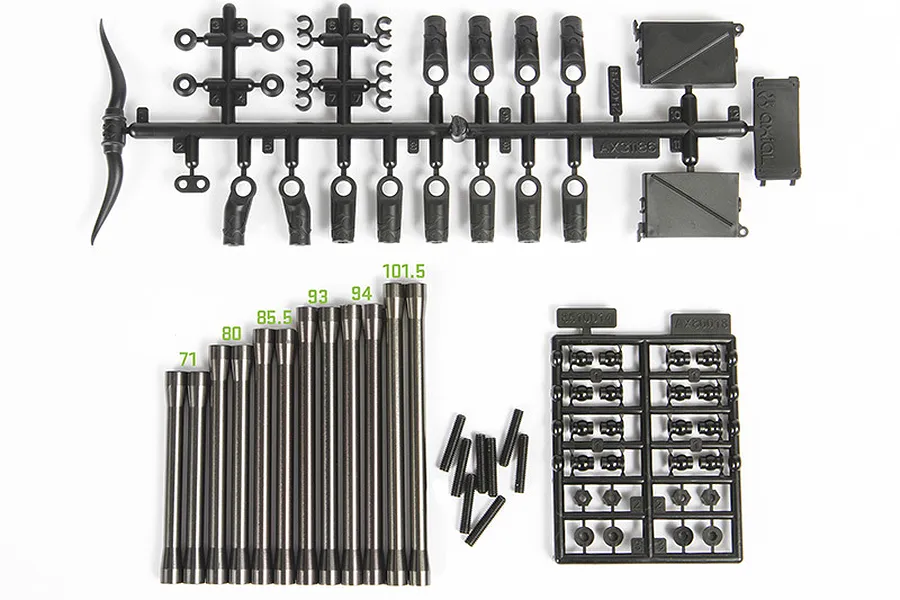 Axial Aluminium Upper and Lower Rear Links Set for SCX10 II (80mm, 94mm, 101.5mm) image 1