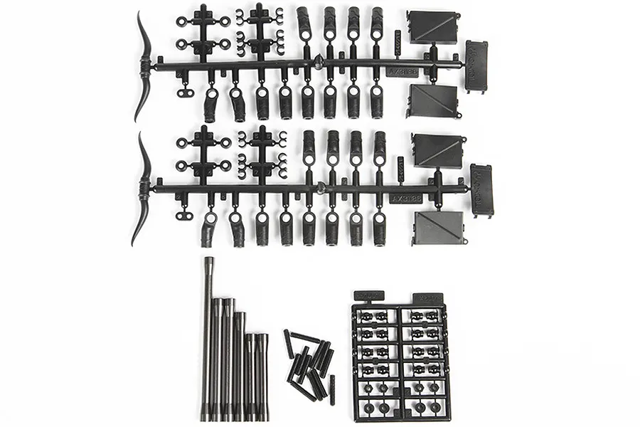 Axial SCX10 II Grey Aluminium Front Links Set image 1