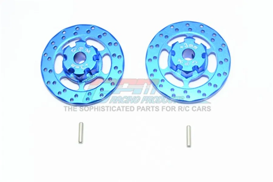 GPM UDR Blue Aluminium +3mm Brake Disc Wheel Hex 2Pcs image 33196