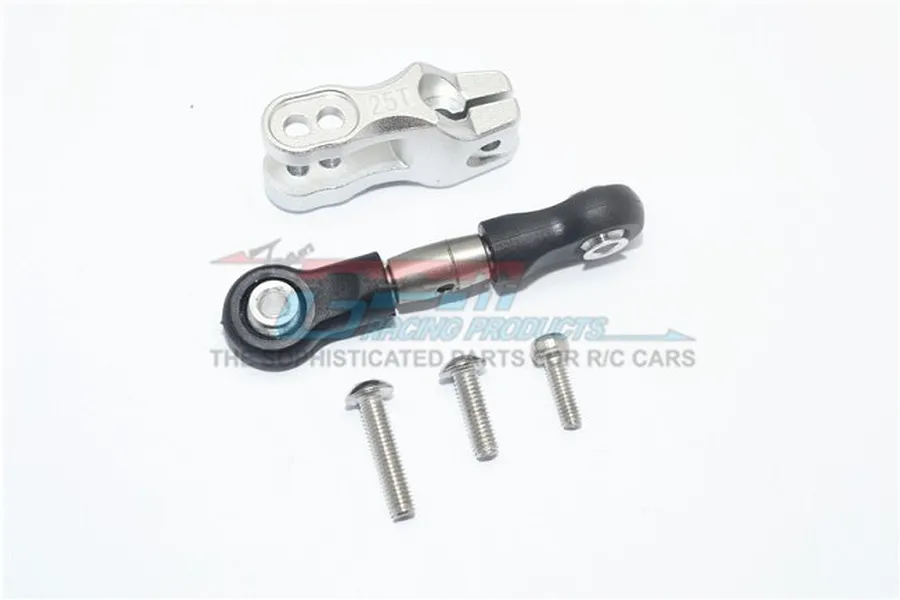 GPM UDR Silver Aluminium 25T Servo Horn &amp;amp; Steering Linkage Set image 33222