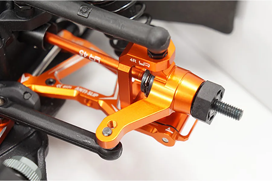 Yeah Racing HPI RS4 Orange Aluminium Front Hub Carrier 2Pc image 33238