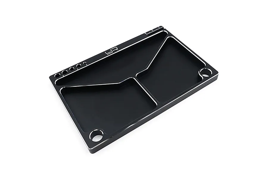 Yeah Racing Black Aluminium 145x95x9mm Parts Tray image 33243