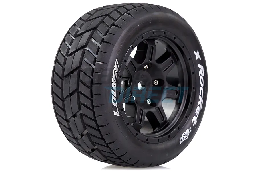 Louise 5.5&amp;quot; X-Rocket MFT Tyres on Black Spoke Rims - Glued Wheels 2Pcs image 33285
