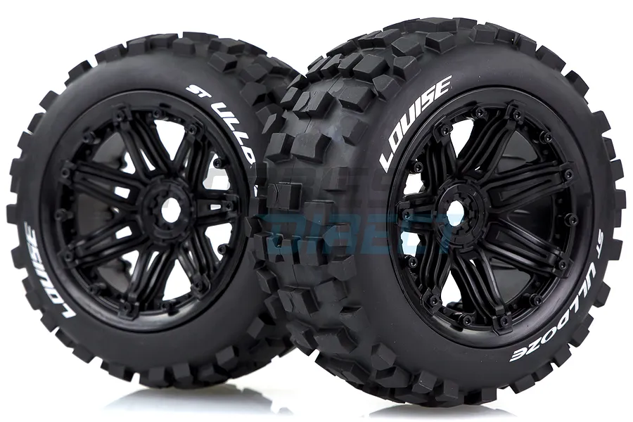 Louise 4.7/5.5&amp;quot; ST-Ulldoze Tyres on Black Spoke Rims - Beadlocked Wheels 2Pcs image 33290