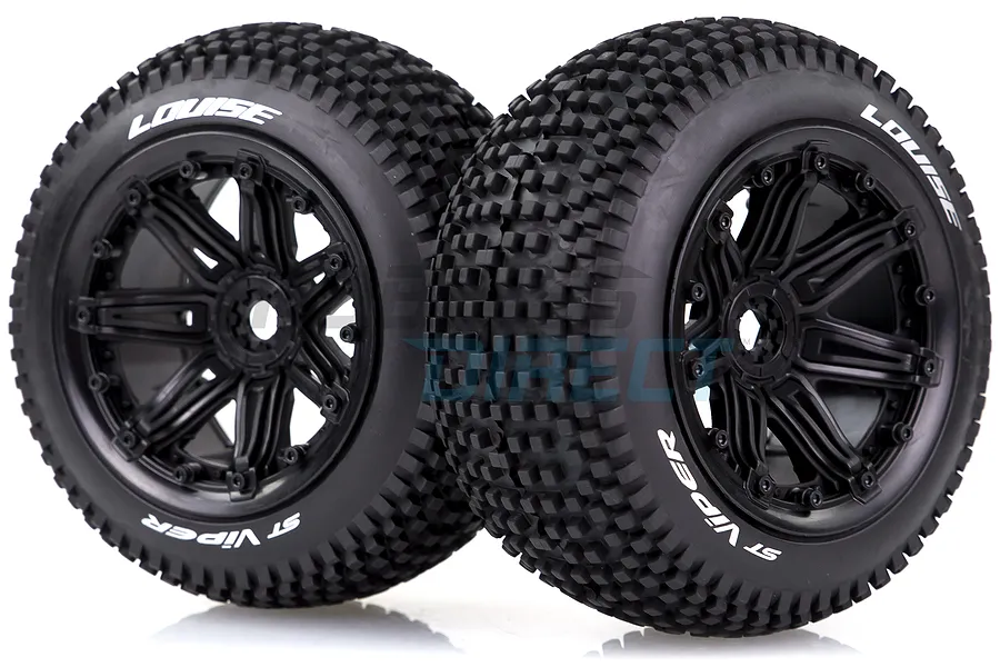 Louise 4.7/5.5&amp;quot; ST-Viper Tyres on Black Spoke Rims - Beadlocked Wheels 2Pcs image 33297