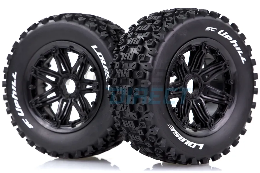 Louise 4.7/5.5&amp;quot; SC-Uphill Tyres on Black Spoke Rims - Beadlocked Wheels 2Pcs image 33306