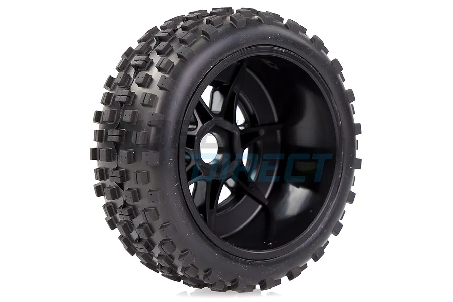 Louise 2.2/3.0&amp;quot; SC-Rock Tyres on Black Spoke Rims - Glued Wheels 2Pcs image 33314