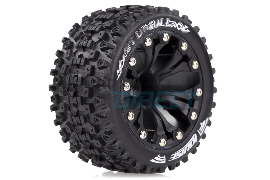Louise 2.8&amp;quot; ST-Uphill Tyres on (1/2 Offset) Black Rims - Glued Wheels 2Pcs image 33362