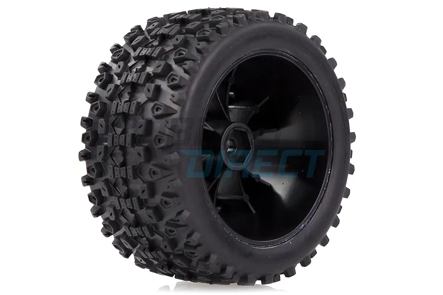Louise 2.8&amp;quot; ST-Uphill Tyres on (1/2 Offset) Black Rims - Glued Wheels 2Pcs image 33363