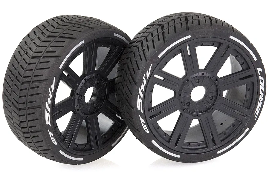 Louise 3.3&amp;quot; GT-Shiv MFT (Super Soft) Tyres on Black 8 Spoke Rims - Glued Wheels 2Pcs image 33389