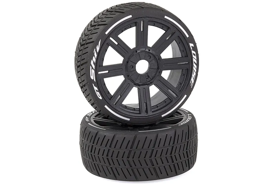 Louise 3.3&amp;quot; GT-Shiv MFT (Super Soft) Tyres on Black 8 Spoke Rims - Glued Wheels 2Pcs image 33390