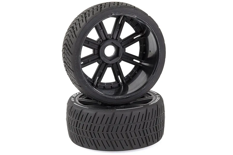 Louise 3.3&amp;quot; GT-Shiv MFT (Super Soft) Tyres on Black 8 Spoke Rims - Glued Wheels 2Pcs image 33391
