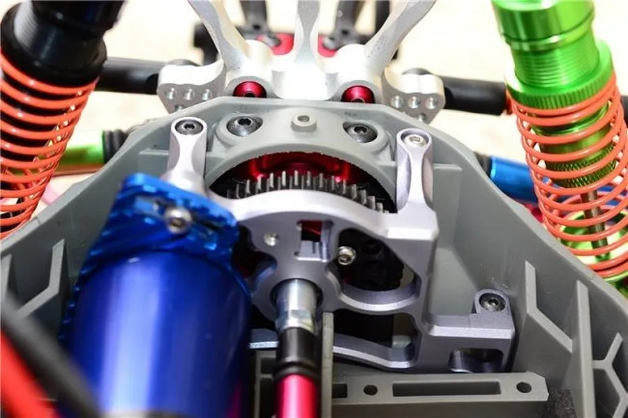 GPM Blue Aluminium Traxxas Slash 4x4 LCG Motor Mount image 3