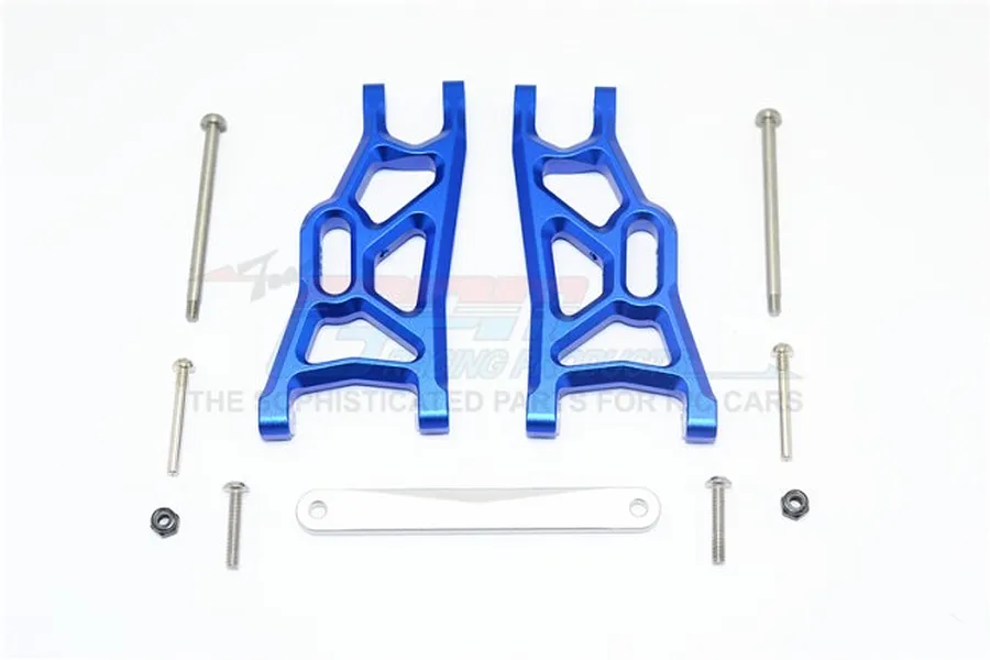 GPM Blue Aluminium Traxxas Slash 2WD Front Lower Suspension Arms 2Pcs w/ Pins image 33486