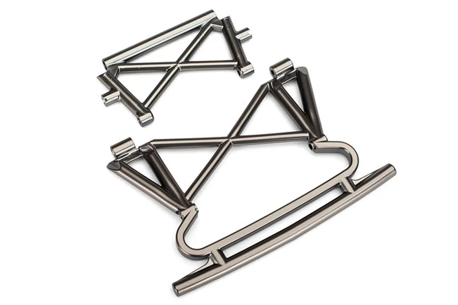 Traxxas UDR Satin Chrome Front Bumper Support image 33506