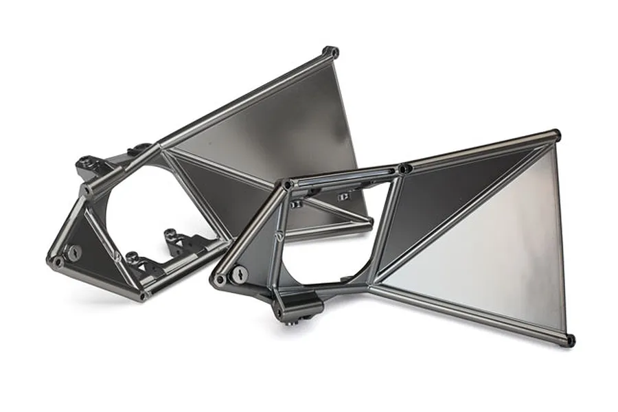 Traxxas UDR Satin Chrome Front &amp;amp; Rear Upper Suspension Arm Mount image 33507