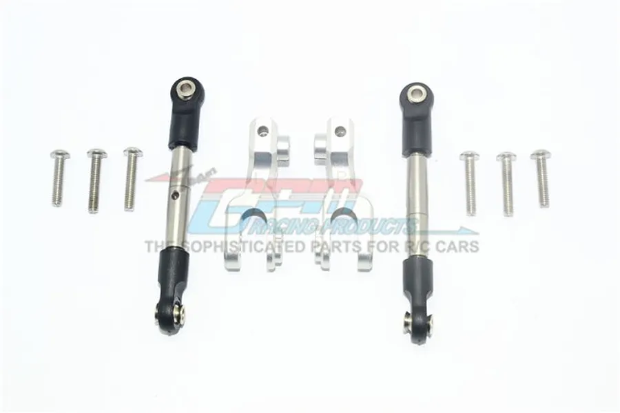 GPM UDR Silver Aluminium Front Left &amp;amp; Right Sway Bar Arm Set w/ Stainless Steel Turnbuckles image 33557