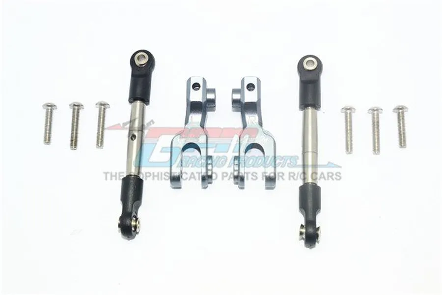 GPM UDR Silver Aluminium Front Left &amp;amp; Right Sway Bar Arm Set w/ Stainless Steel Turnbuckles image 33558