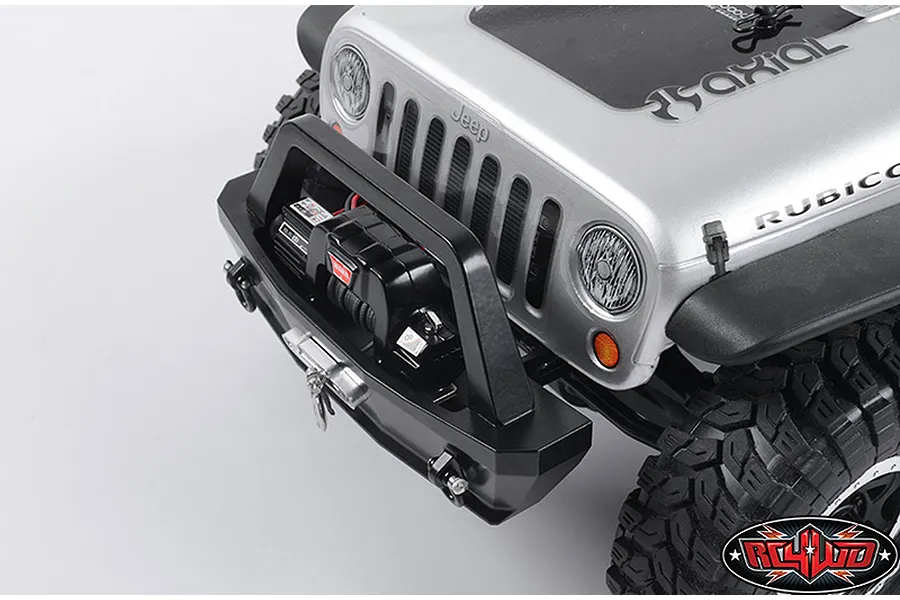 RC4WD Black SCX10 Front Tough Armor Stubby Bumper w/ Winch Mount image 33596