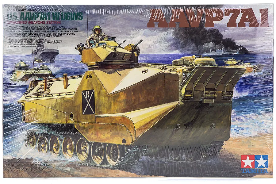 Tamiya 1/35 U.S. Assault Amphibian Vehicle (AAVP7A1) w/ UGWS Scaled Plastic Model Kit image 33767