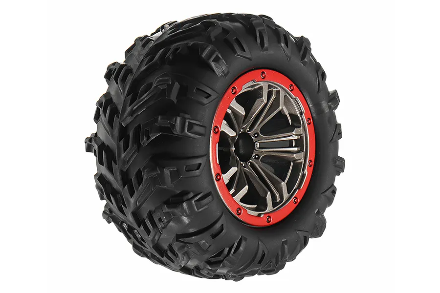Xinlehong 2.6/2.8&amp;quot; Sprint 9125 Off Road Tyres on Grey Rims - Wheels 2Pcs image 2