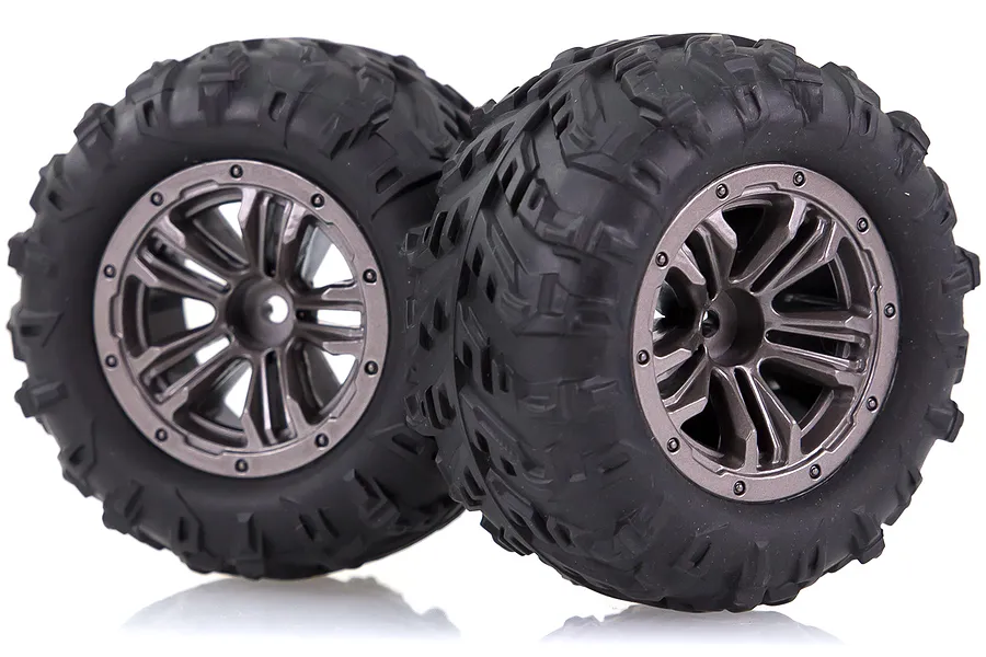 Xinlehong 1.9/2.2&amp;quot; Spirit 9130 Off Road Tyres on Grey Rims - Wheels 2Pcs image 33952