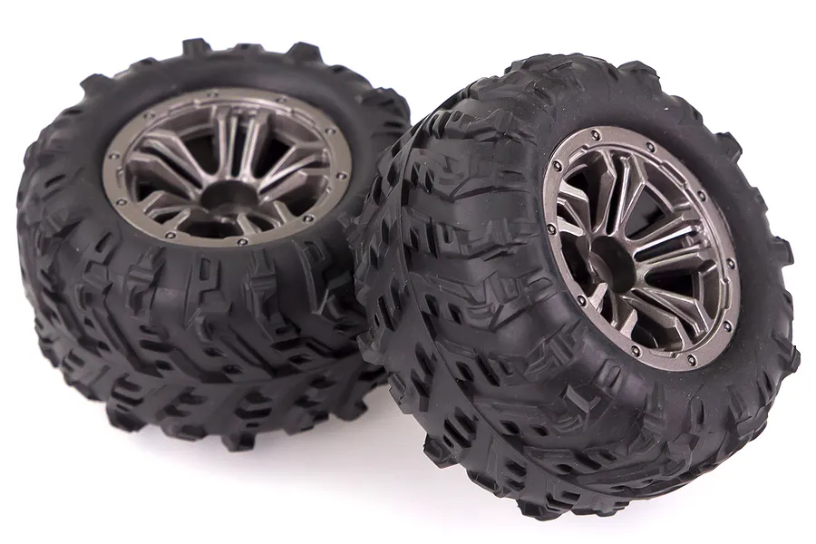 Xinlehong 1.9/2.2&amp;quot; Spirit 9130 Off Road Tyres on Grey Rims - Wheels 2Pcs image 33953