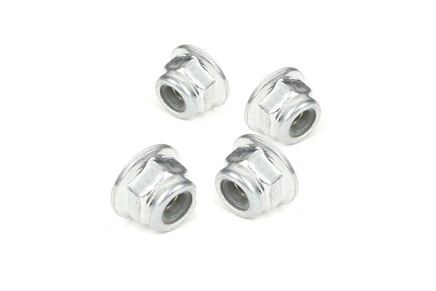 Xinlehong 4mm Steel Flanged Nyloc Nuts 4Pcs image 33989