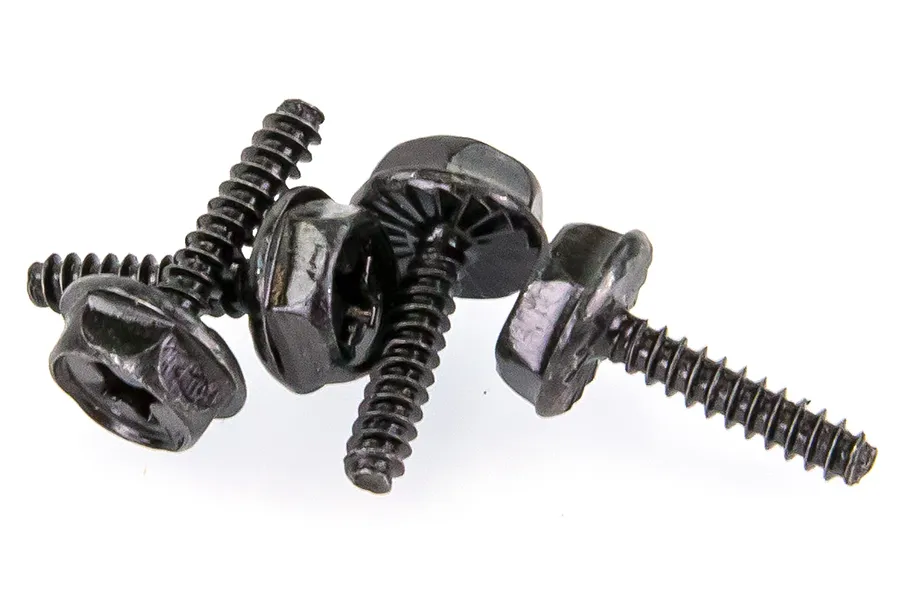 Xinlehong 2.6x12mm Coarse Thread Washer Head Screws 4Pcs image 34031