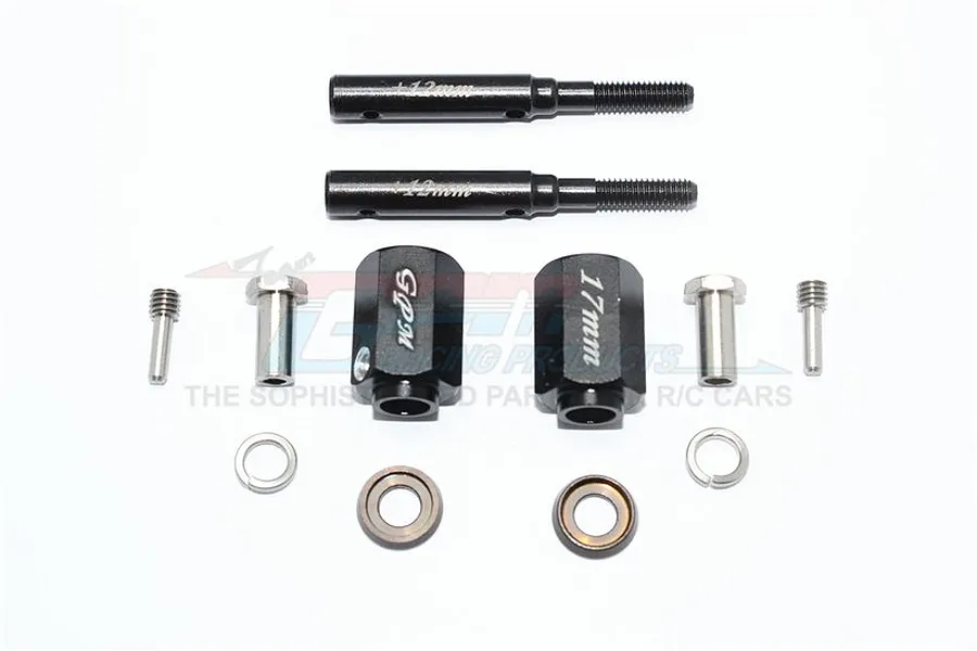 GPM TRX-4 Front or Rear Harden Steel +17mm Extended Stub Axle Kit image 34083