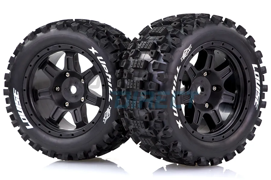 Louise 4.7/5.5&amp;quot; X-Uphill MFT Tyres on Black Spoke Rims -Glued Wheels 2Pcs image 34105