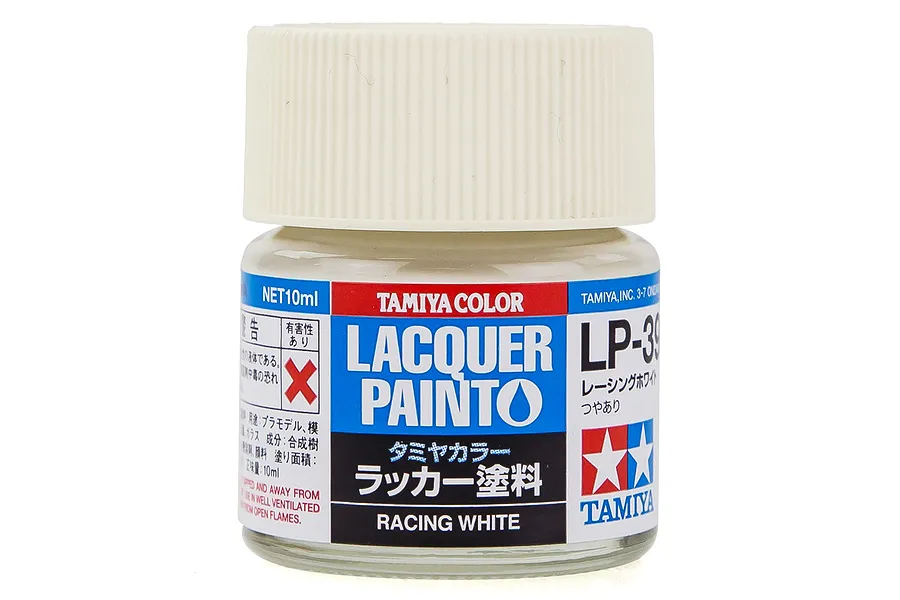 Tamiya LP-39 Racing White Lacquer Paint 10ml image 34120