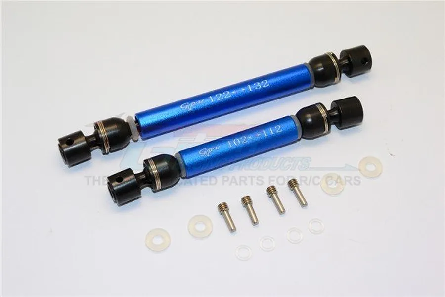 GPM Blue Steel &amp;amp; Aluminium TRX-4 Centre Front &amp;amp; Rear Drive Shaft Set 2Pc image 34146