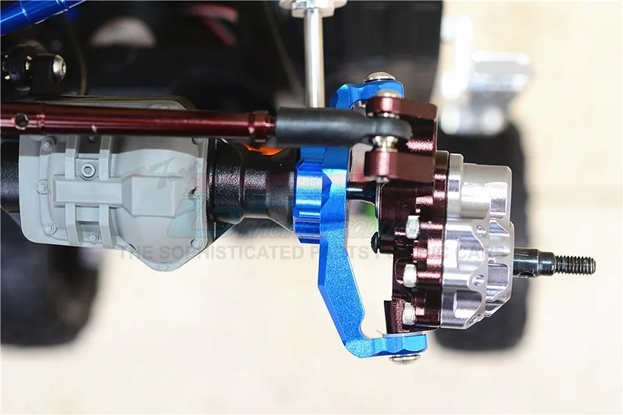 GPM Blue Aluminium TRX-4 Left &amp;amp; Right Portal Drive Caster Blocks 2Pcs image 34151