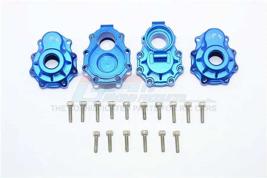 GPM Blue Aluminium TRX-4 Rear Portal Drive Housing Set 4Pcs image 34155