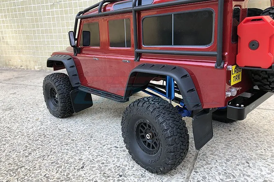 GPM Black Polyurethane TRX-4 Front &amp;amp; Rear Mud Flap Set image 34198