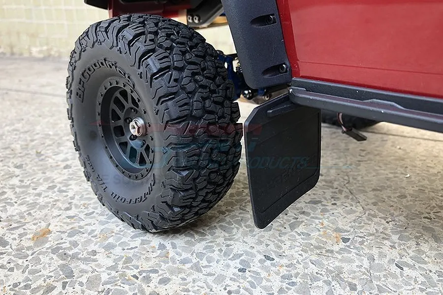 GPM Black Polyurethane TRX-4 Front &amp;amp; Rear Mud Flap Set image 34199