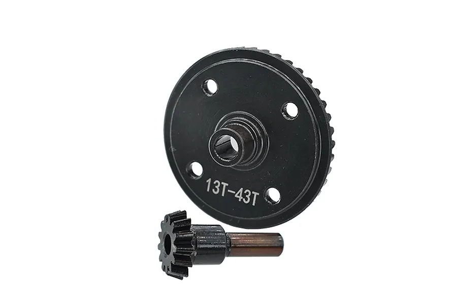 GPM Hardened Steel 43T &amp;amp; 13T Straight Cut Differential Gear Set image 34365