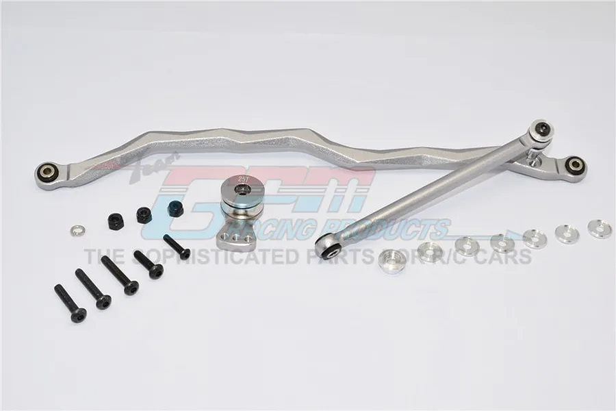 GPM Gunmetal Aluminium Axial Bomber Front Steering Linkage w/ Heavy Duty Servo Saver image 34383