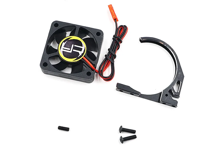 Yeah Racing Black Aluminium 1/8 Fan Mount Clamp w/ 40mm Cooling Fans image 34433