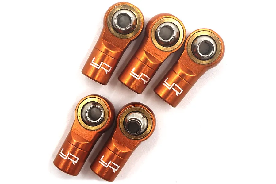 Yeah Racing Orange Aluminium M3 Threaded (Counter Clockwise) Rod Ends 5Pcs image 34446