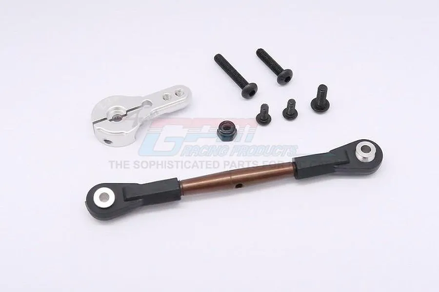 GPM Silver Aluminium Axial Yeti XL Servo Horn w/ Spring Steel Linkage image 34577