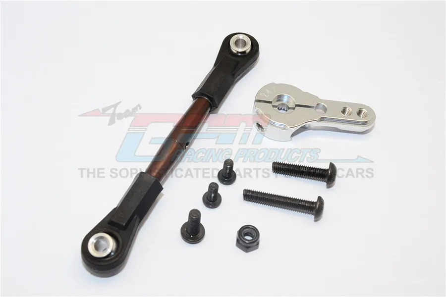 GPM Silver Aluminium Axial Yeti XL 24T Servo Horn w/ Spring Steel Linkage image 34578