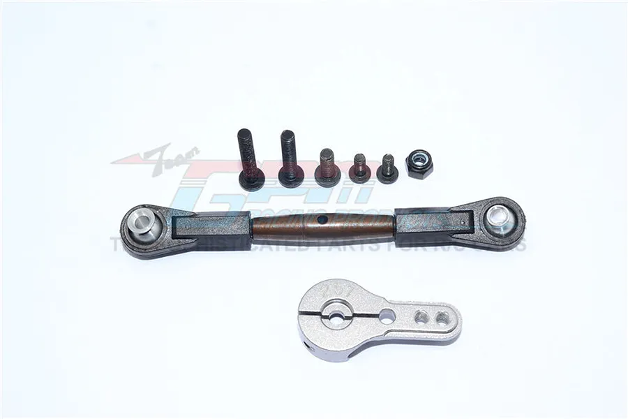 GPM Silver Aluminium Axial Yeti XL 25T Servo Horn w/ Spring Steel Linkage image 34579