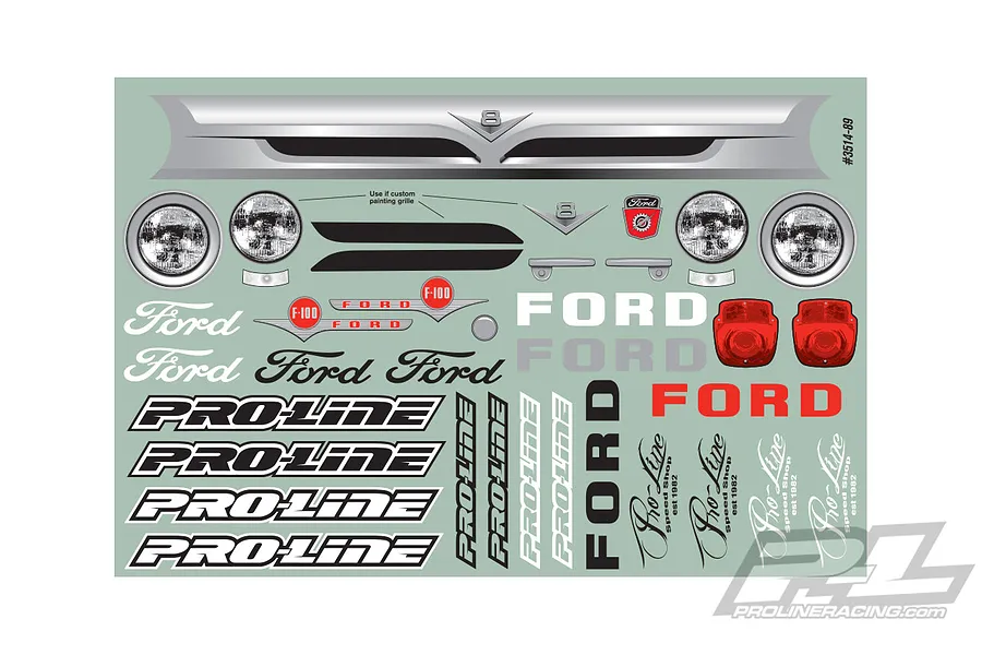 Pro-Line 1/10 1956 Ford F-100 Unpainted Body Shell image 34702
