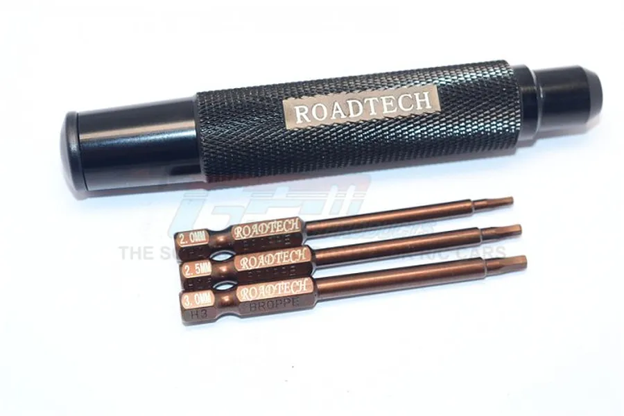 GPM Black Aluminium 1/4&amp;quot; Drive 2.0, 2.5 &amp;amp; 3.0mm Hex Set 3Pcs image 34764