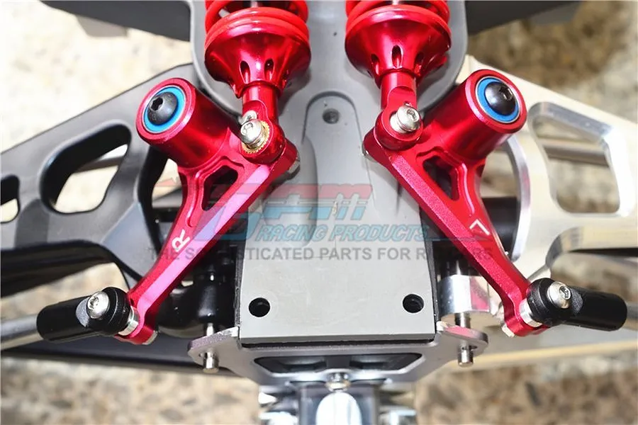 GPM Blue Aluminium E-Revo 2.0 Front Suspension Rocker Arm 2Pcs image 2