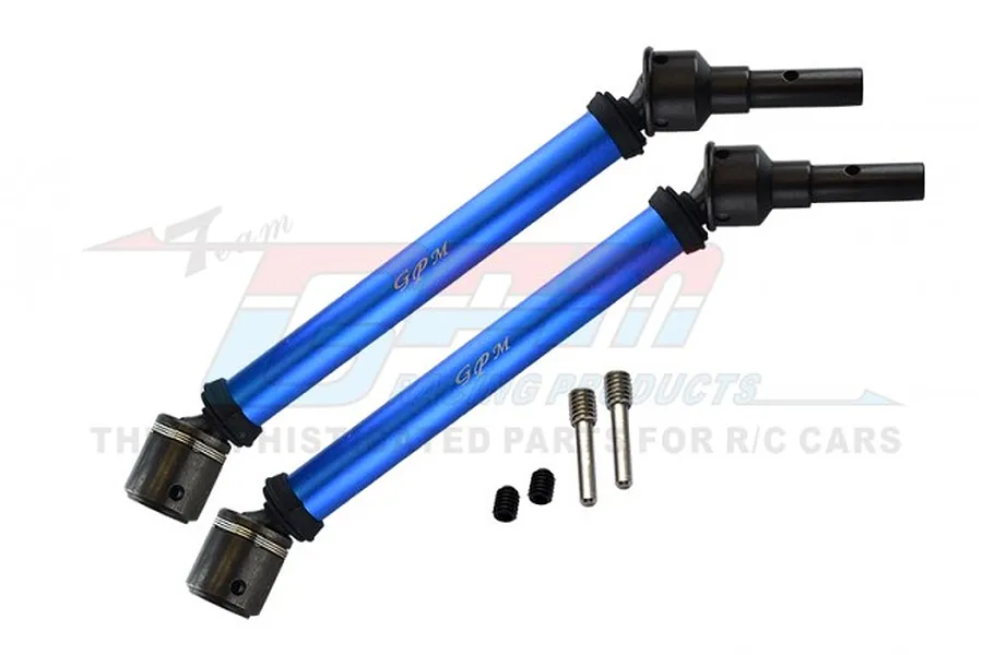 Traxxas E-Revo VXL 2.0 Blue Aluminium Front or Rear Universal Drive Shafts 2Pcs image 34807