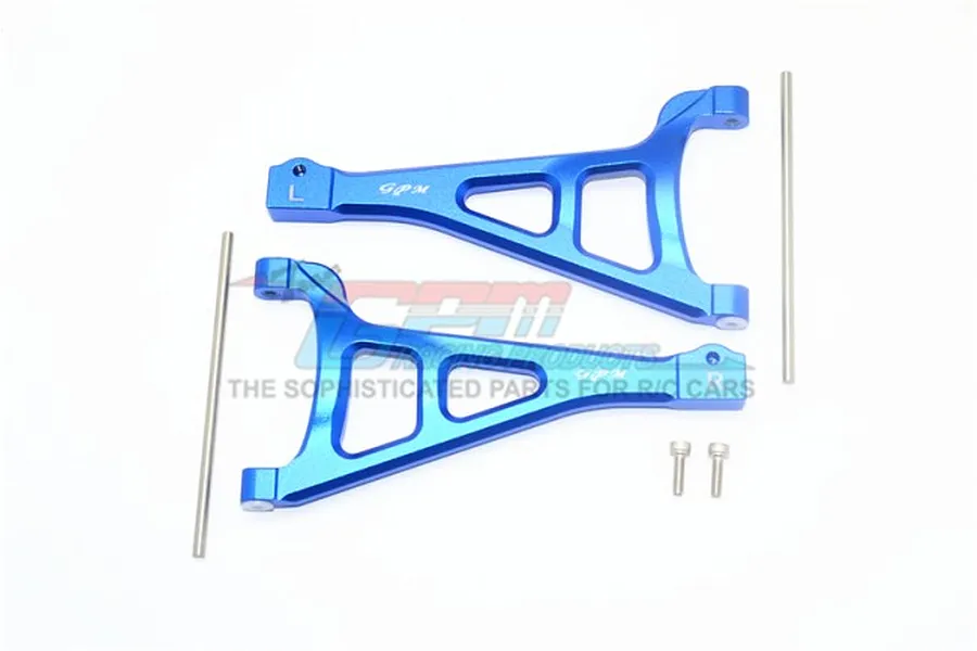 GPM Blue Aluminium E-Revo VXL 2.0 Front Upper Suspension Arms 2Pcs w/ Hardware image 34820